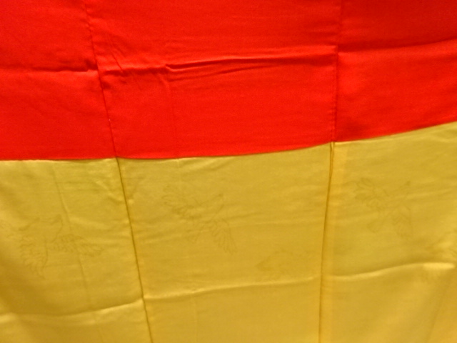  大正ロマン　雪輪に笹模様織出し本場泥大島紬着物